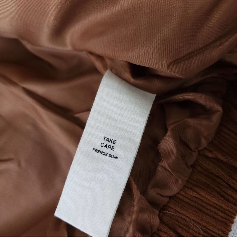 Avec Les Filles Brown Corduroy Hooded Bomber Jacket - Picture 3 of 4